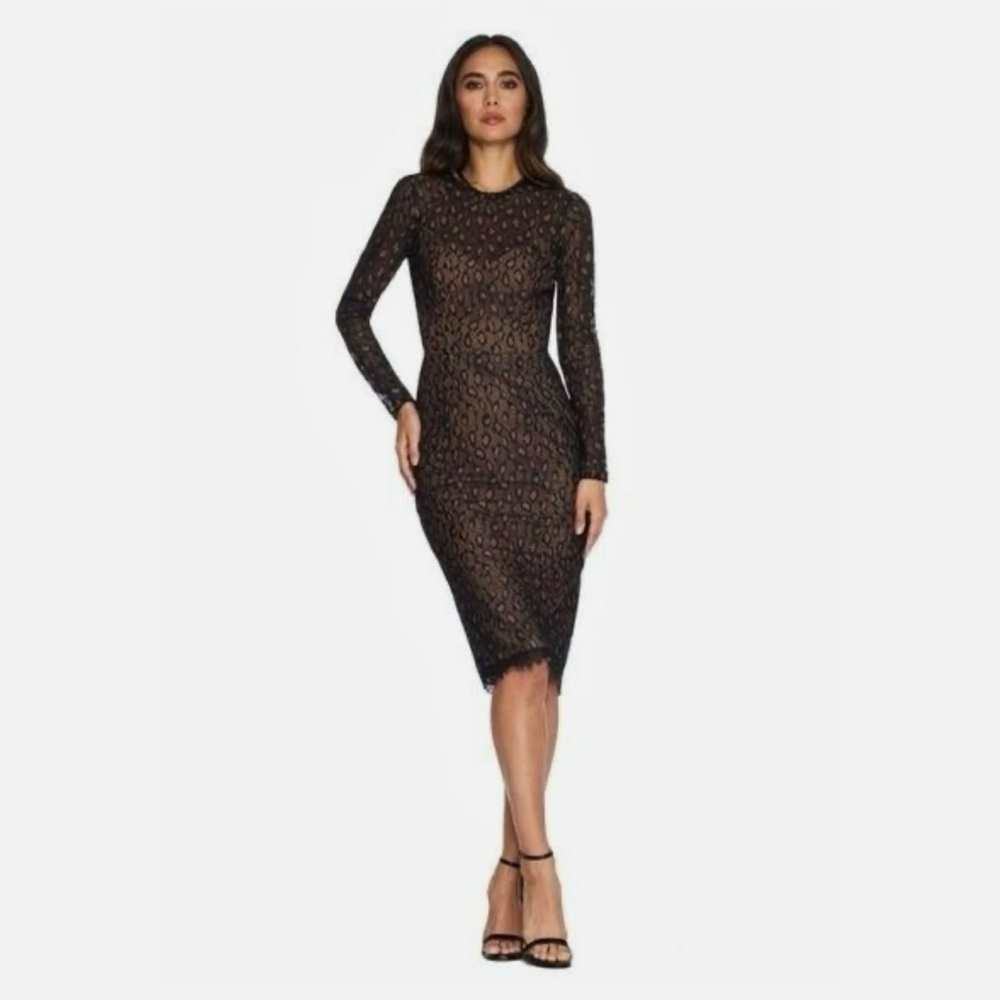Dress the Population Long Sleeve Midi Bodycon Dress